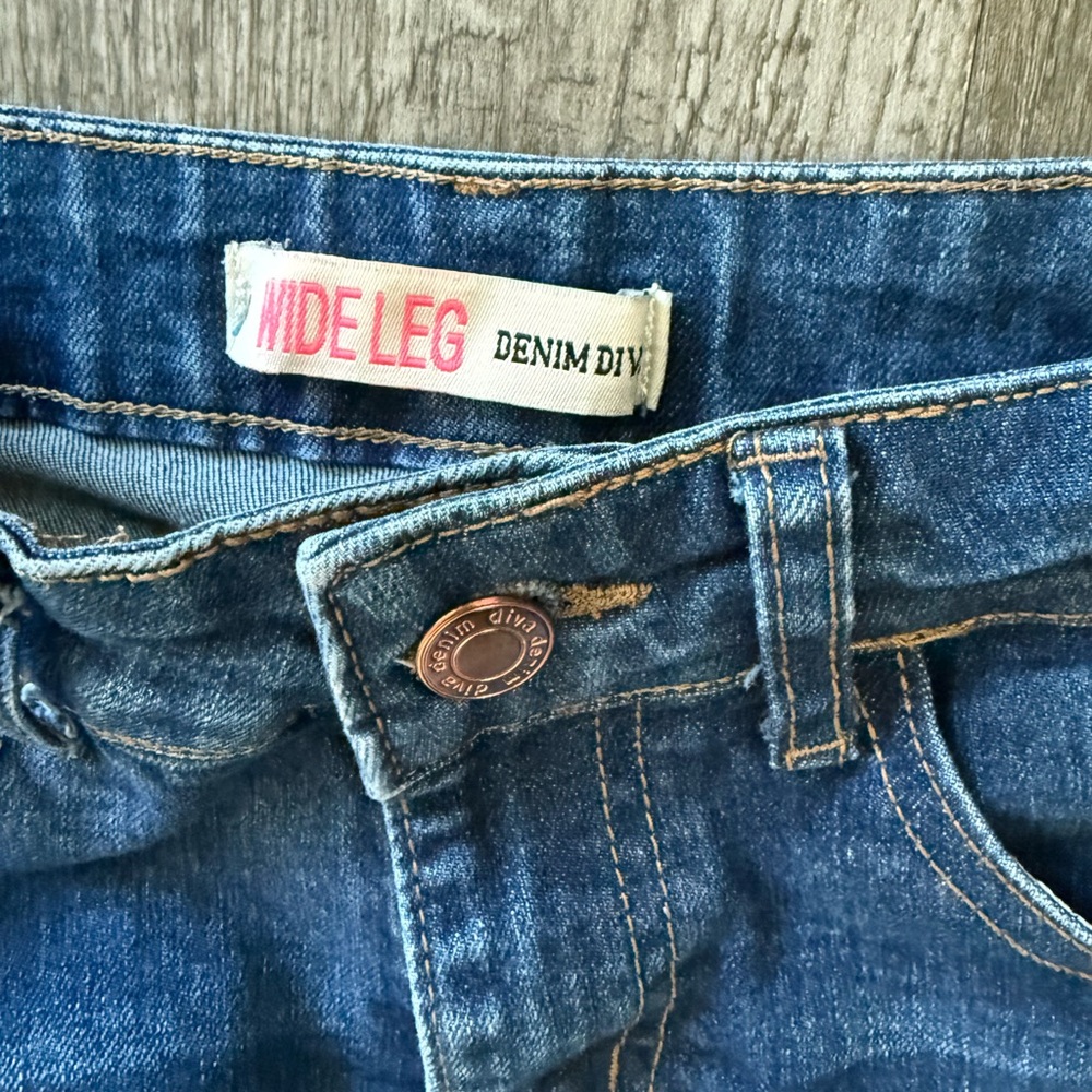 Girls wide leg denim size 8